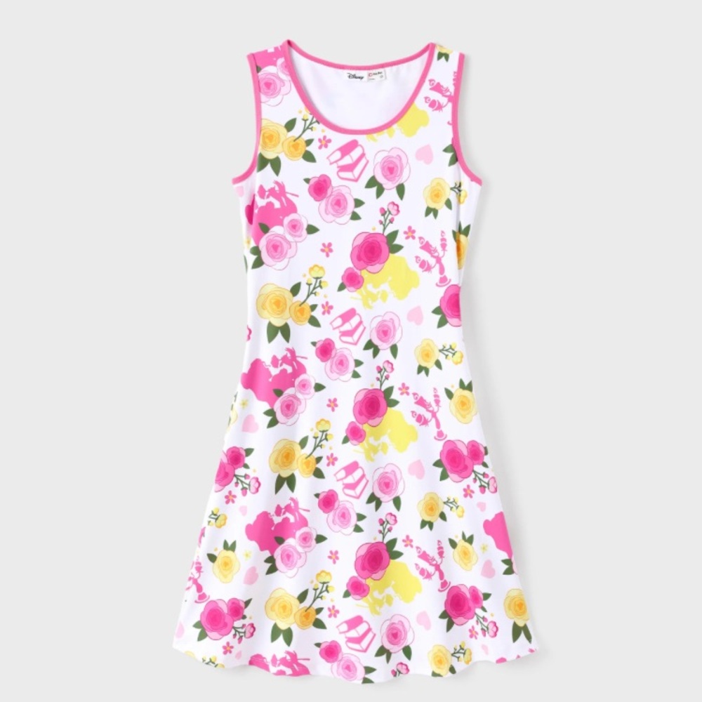 Disney Princess Belle Floral Print Women Dress